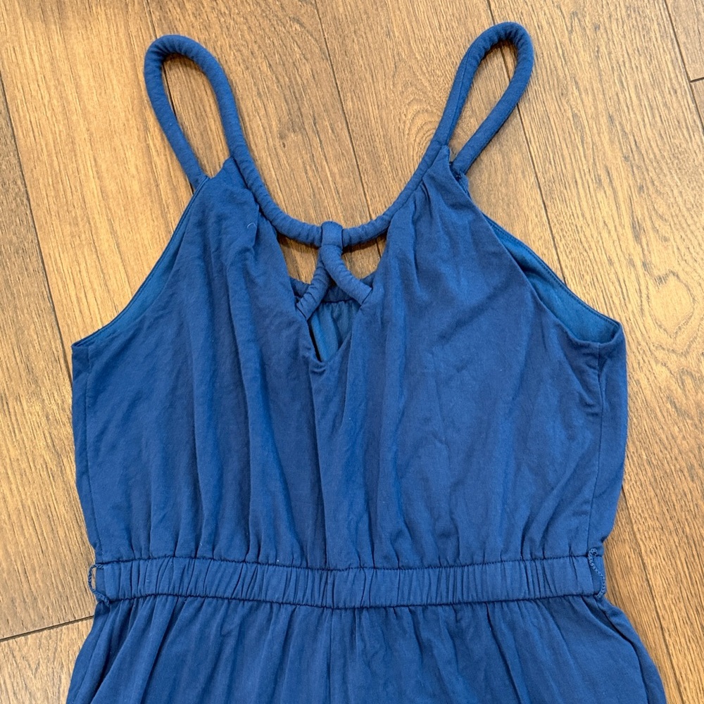 Loft Wide Leg Stylish Blue Jumpsuit Medium C1-074 - Picture 6 of 7